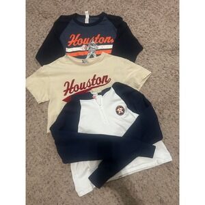 Houston Astros Shirt Bundle Small Tultex Astronaut Tee Gildan Shirt Lusso Hoodie